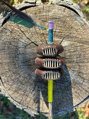 Colombian Windowed Entada Seed Shamans Rattle