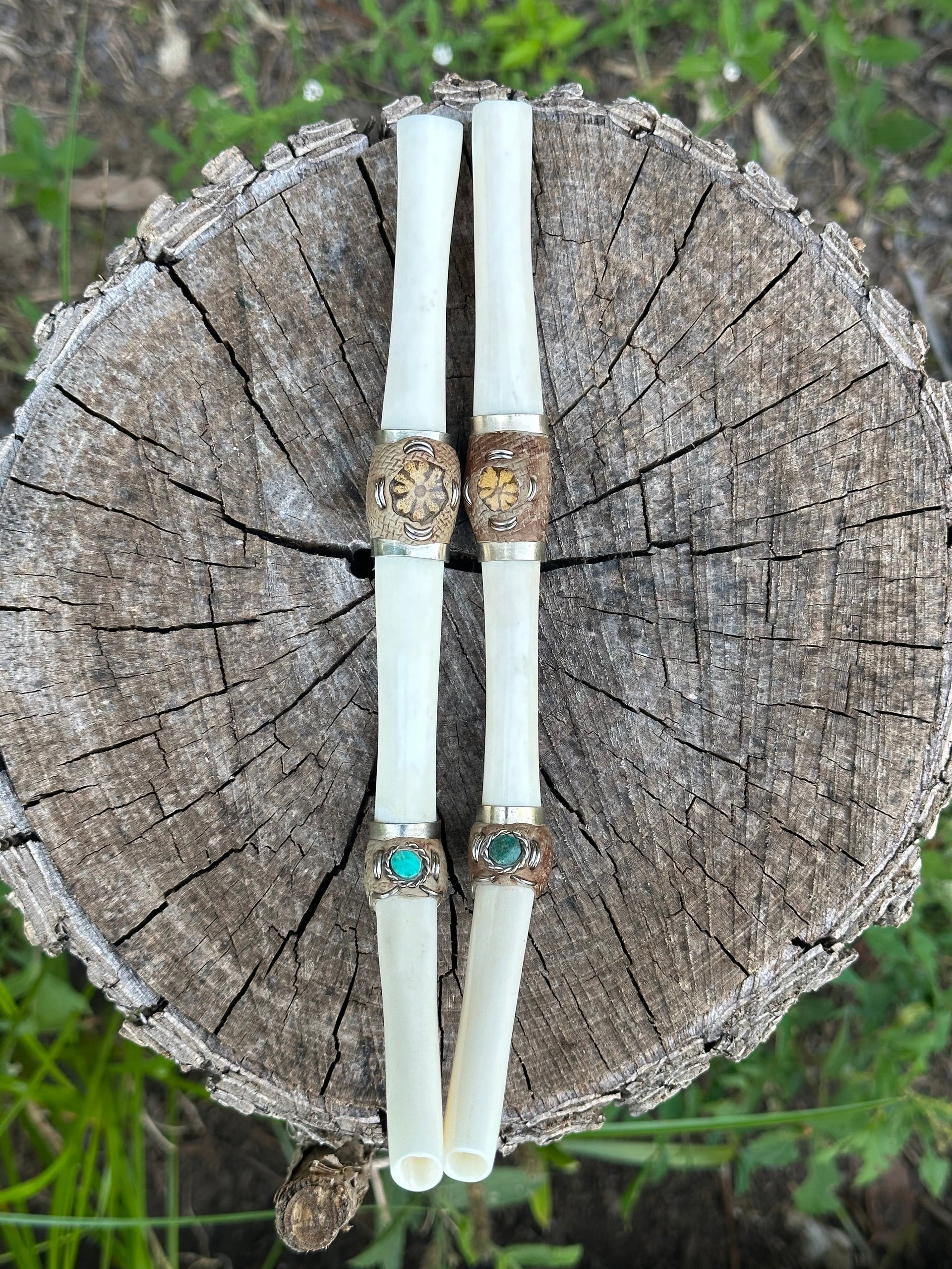 Peruvian Shipibo Bone Tepi (Single or Double)