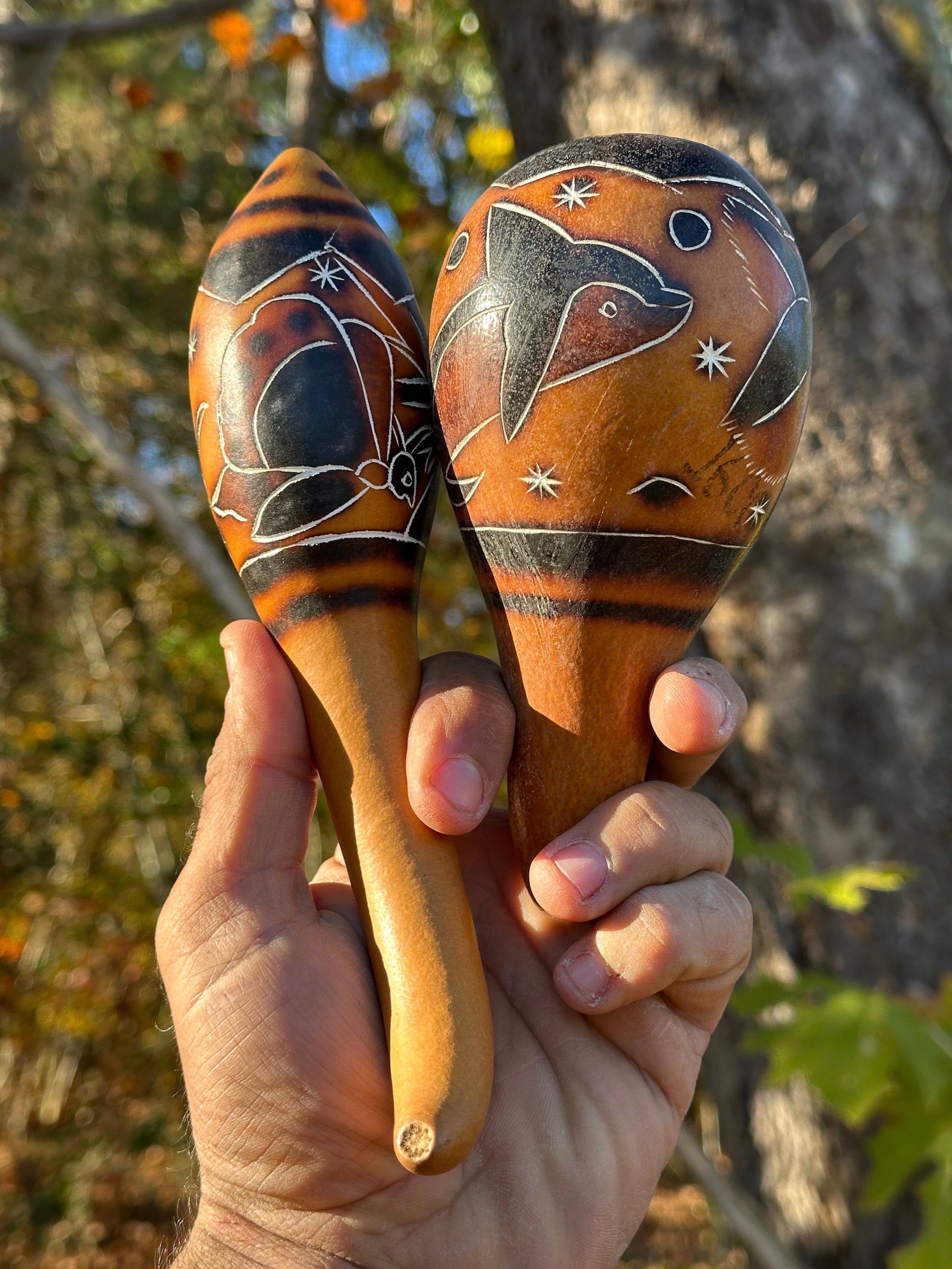 Colombian Maracas (Animal designs)