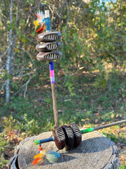 Colombian Windowed Entada Seed Shamans Rattle