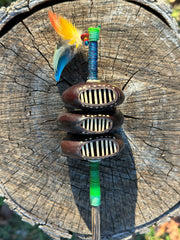 Colombian Windowed Entada Seed Shamans Rattle