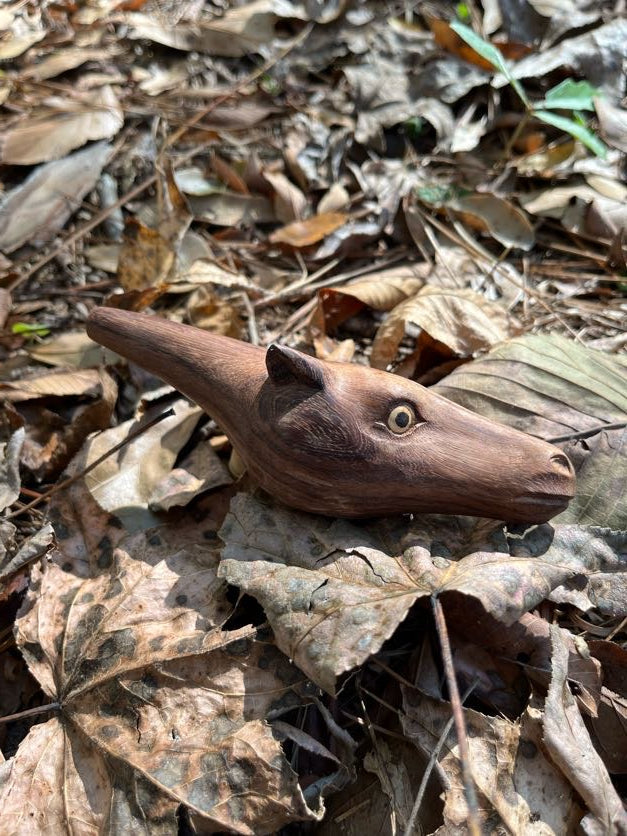 Deer head Kuripe (self applicator for hapé/rapé snuff)