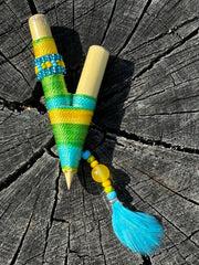Colombian bamboo kuripes (self applicator for hapé/rapé snuff)