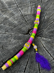 Colombian flexible 2in1 Tepi/Kuripe with bamboo (applicator for hapé/rapé snuff)