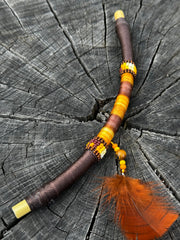 Colombian flexible 2in1 Tepi/Kuripe with bamboo (applicator for hapé/rapé snuff)