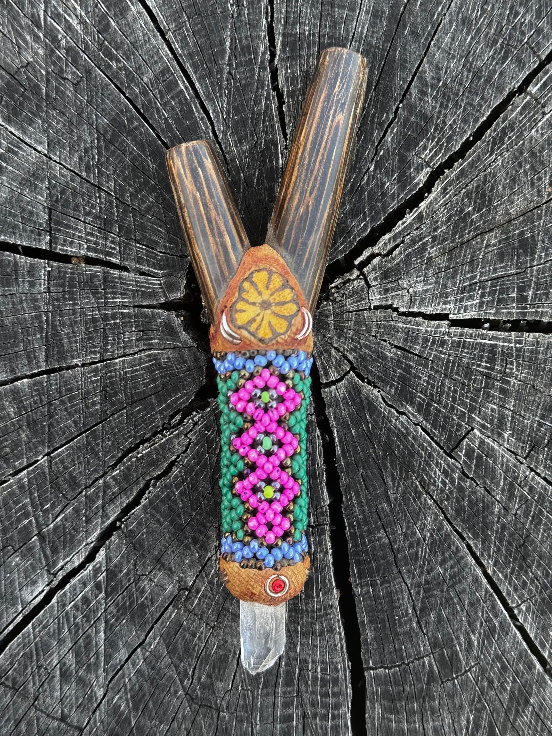 Shipibo Beaded Peruvian kuripe
