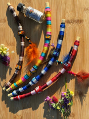 Colombian flexible 2in1 Tepi/Kuripe with bamboo (applicator for hapé/rapé snuff)
