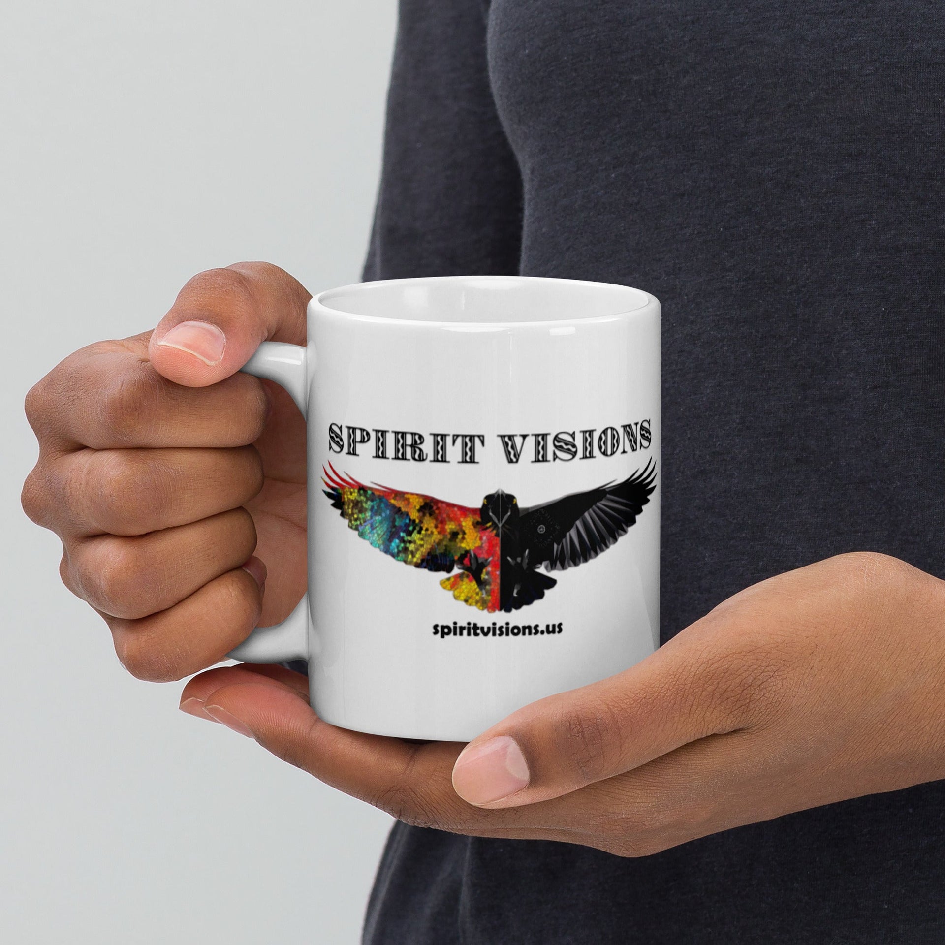 White glossy mug